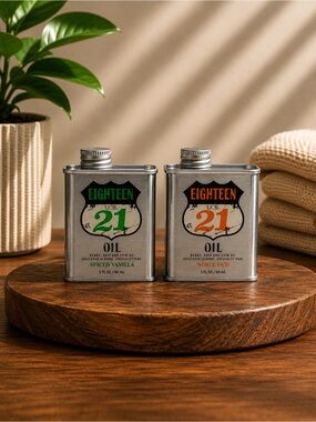 Eighteen 21 Beard Oil Set Spiced Vanilla & Noble Oud 60ml New